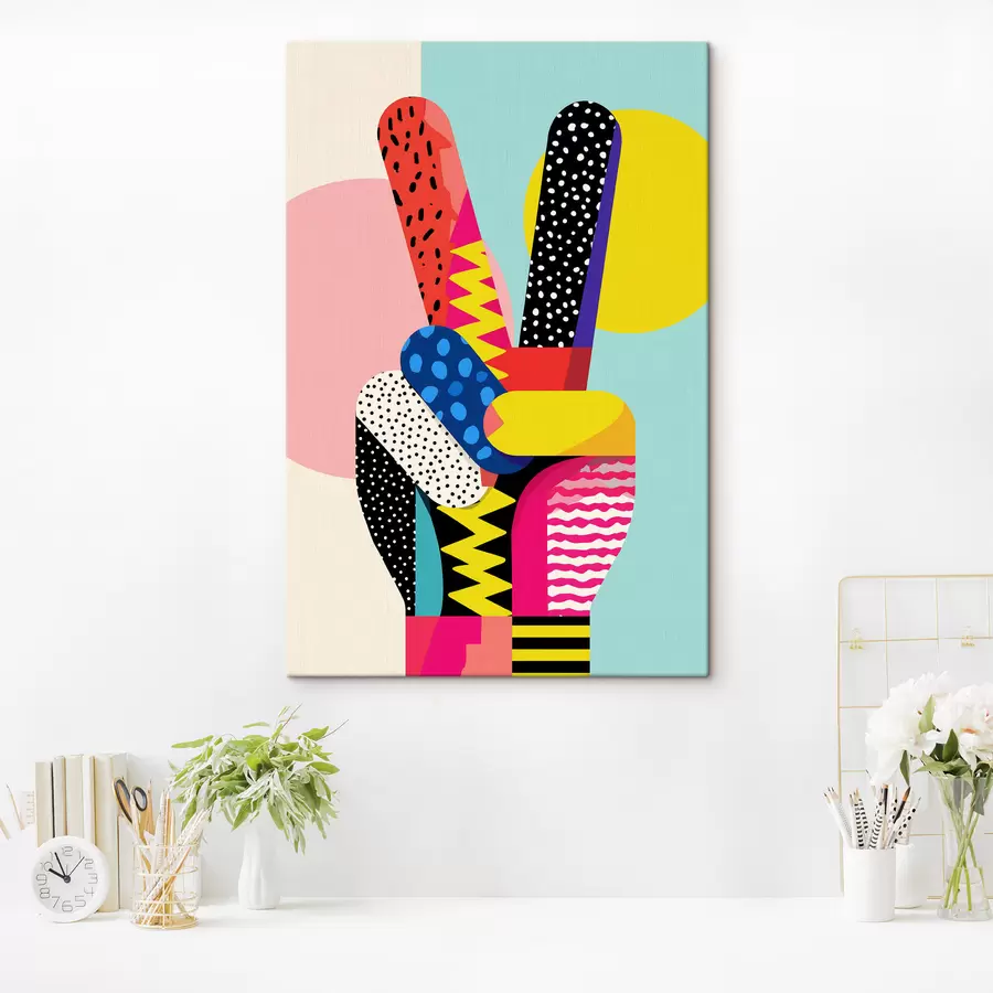 Tablouri un semn stilizat al victoriei s48548