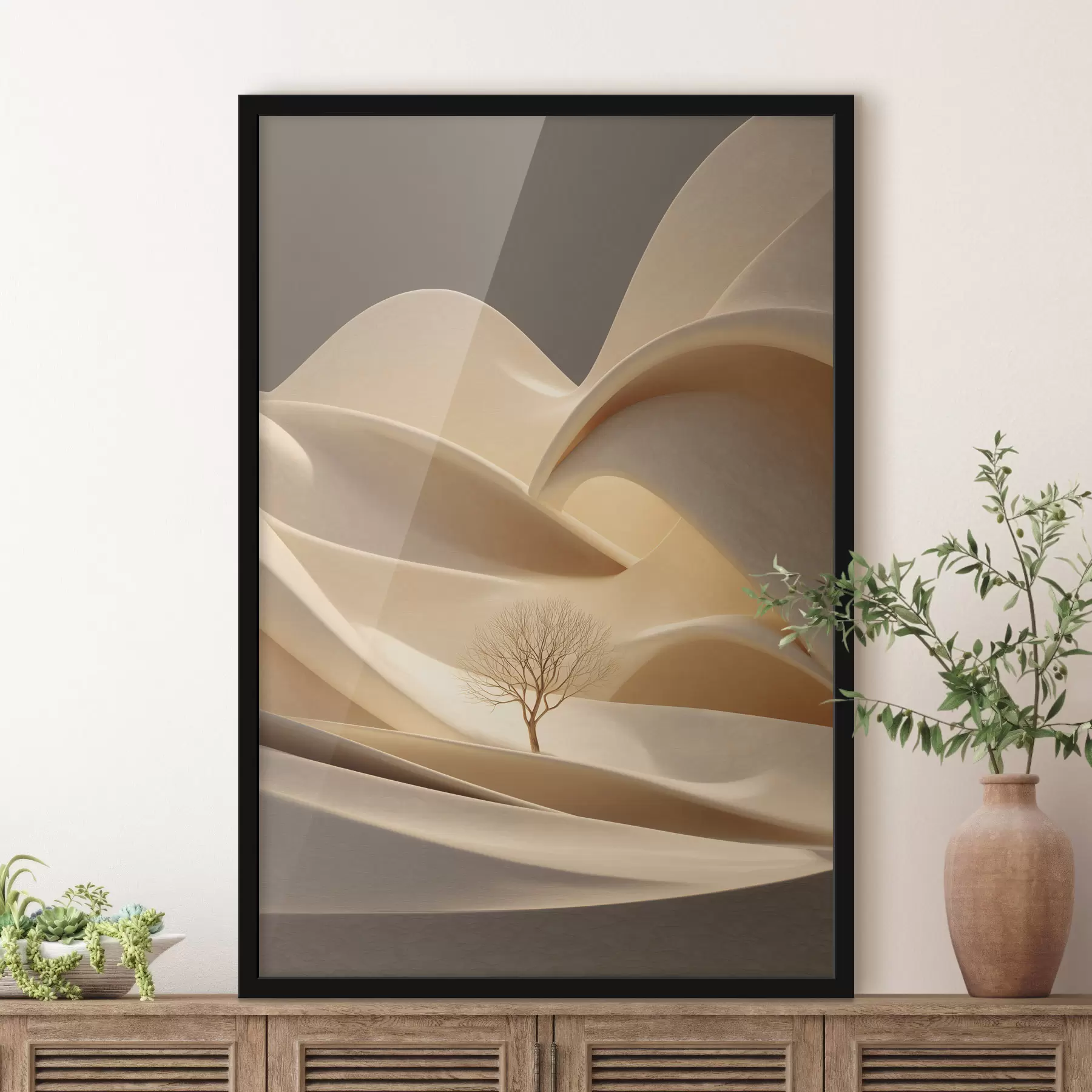 fototapet un leu impunător în stil acuarelă f48530