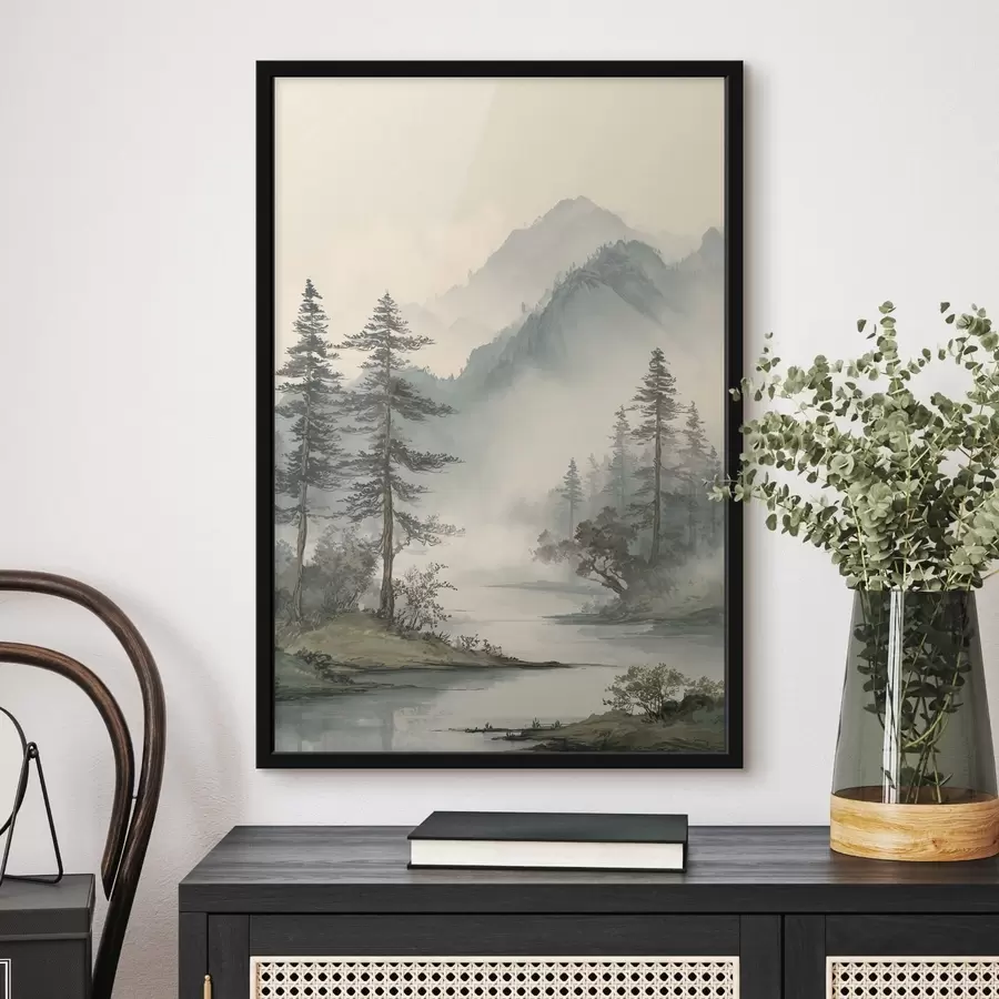 fototapet un aranjament decorativ delicat din flori și frunze f48532