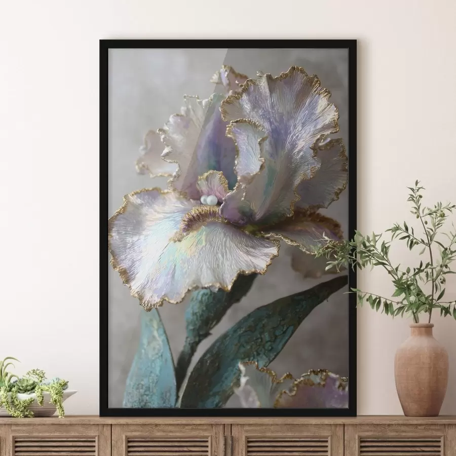 fototapet un peisaj montan cu pini și un râu f48546