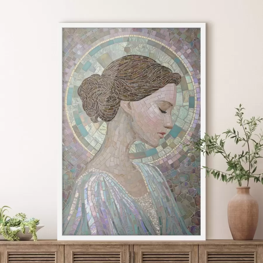 fototapet o floare de iris în stil decorativ f48551