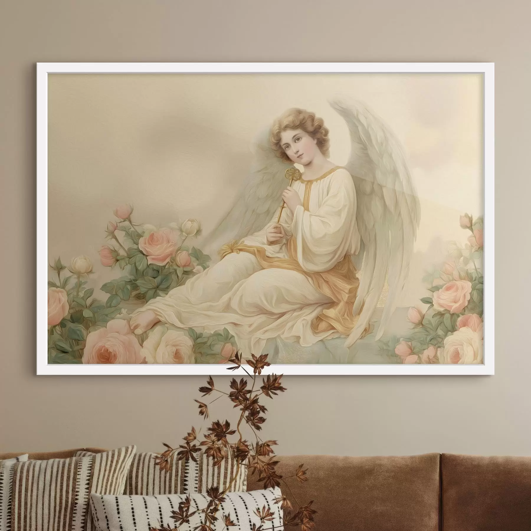 fototapet o fată din lumea fanteziei într-o ilustrație în stil de desen pe hârtie f48554