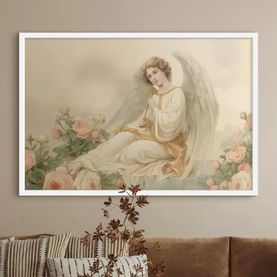 fototapet o fată din lumea fanteziei într-o ilustrație în stil de desen pe hârtie f48554