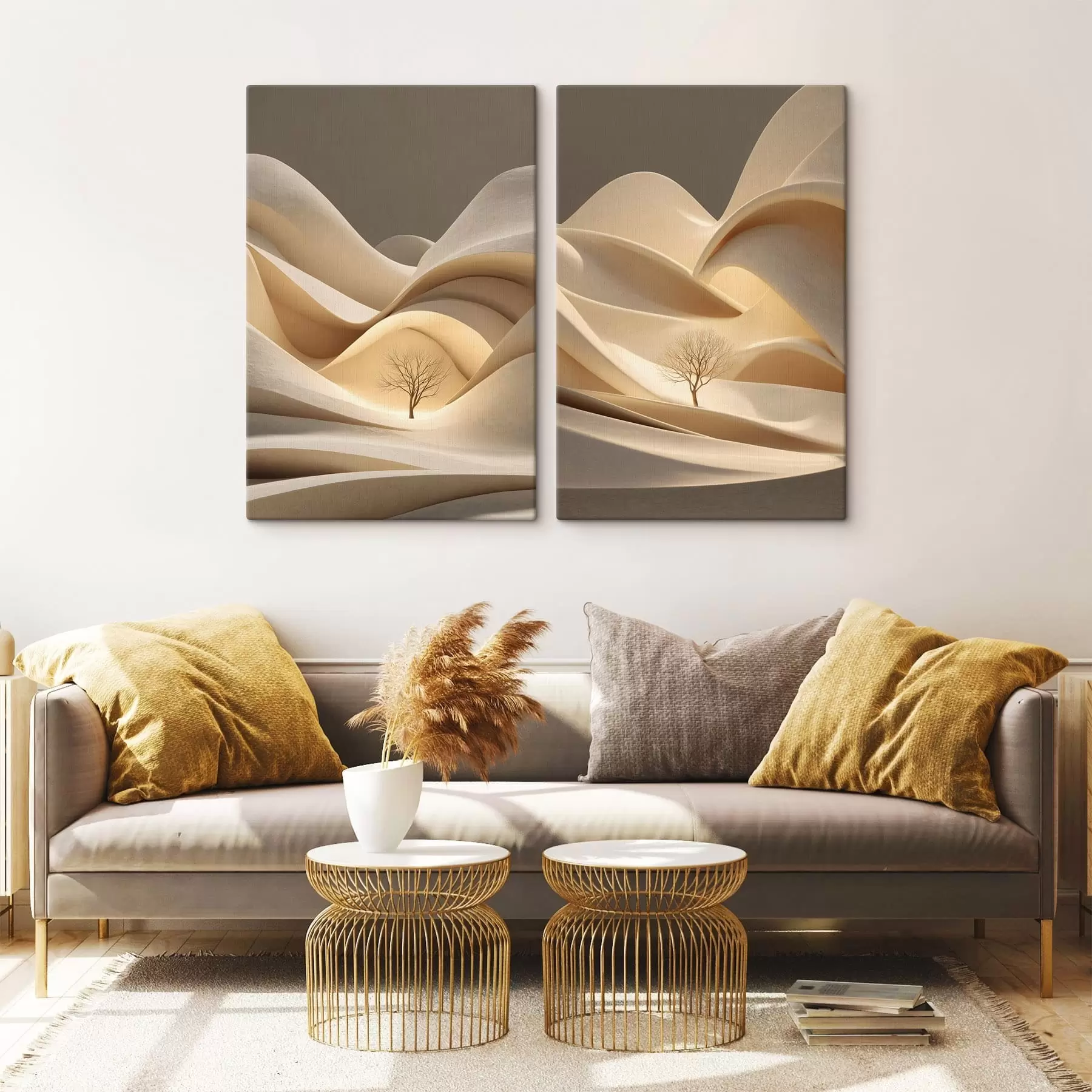 Tablouri un peisaj suprarealist cu un copac m30261