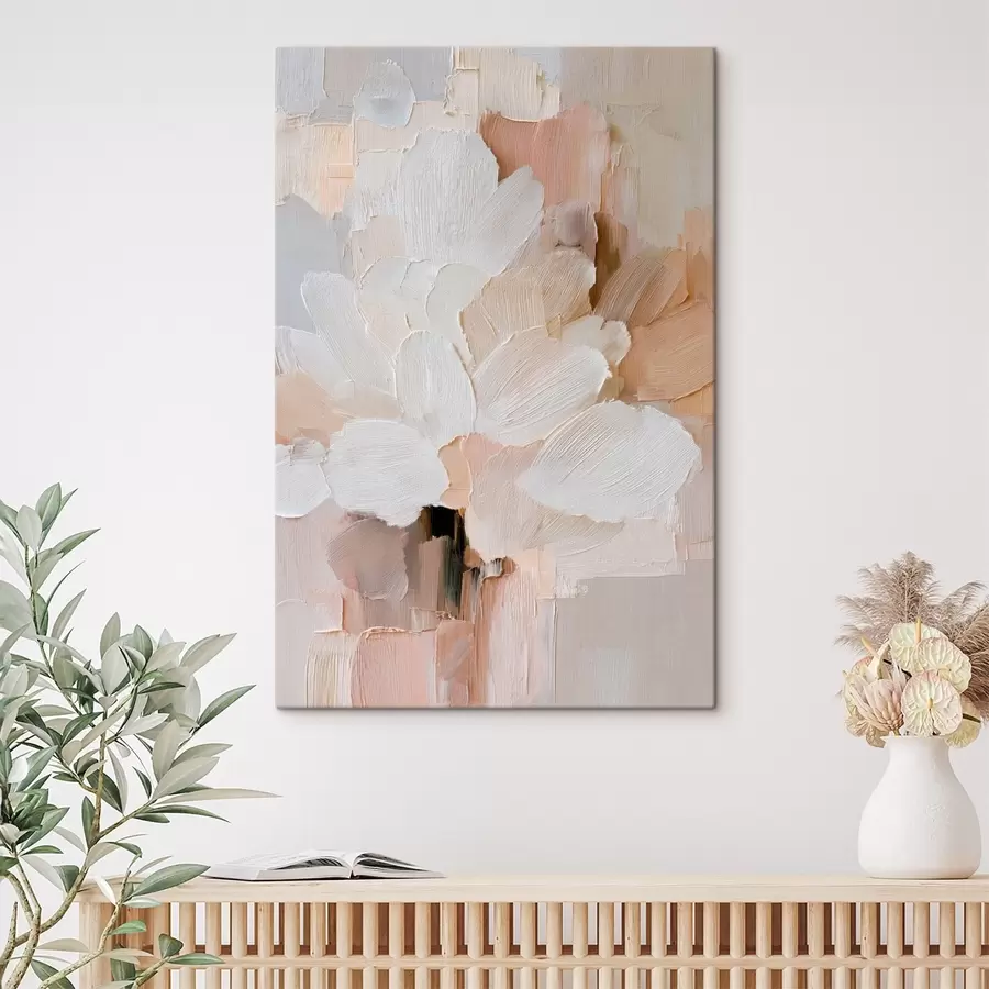 Tablouri Ilustrație florală stilizată cu efect de tușe groase s48193