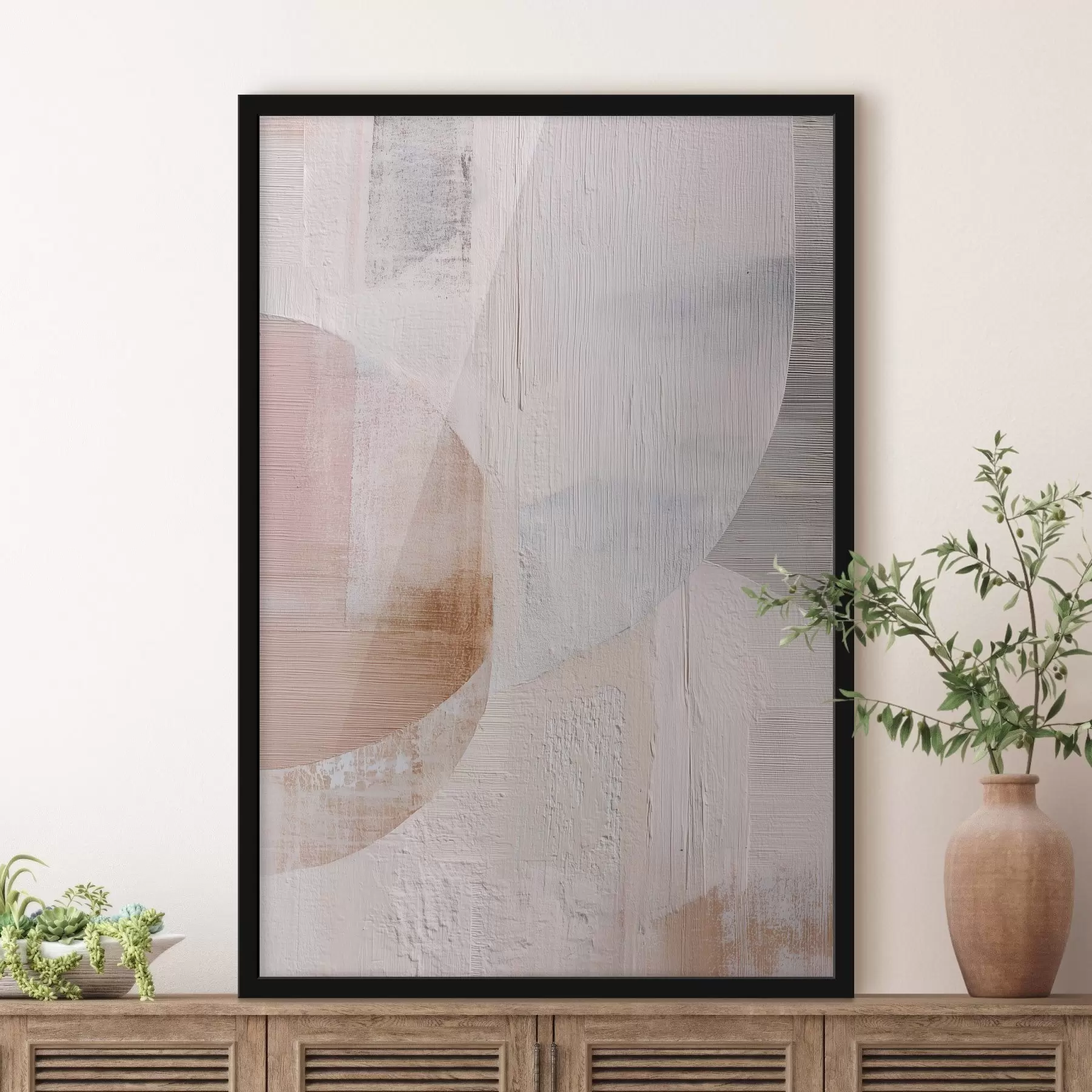 fototapet Fundal texturat cu elemente suprapuse, în stilul picturii contemporane f48190