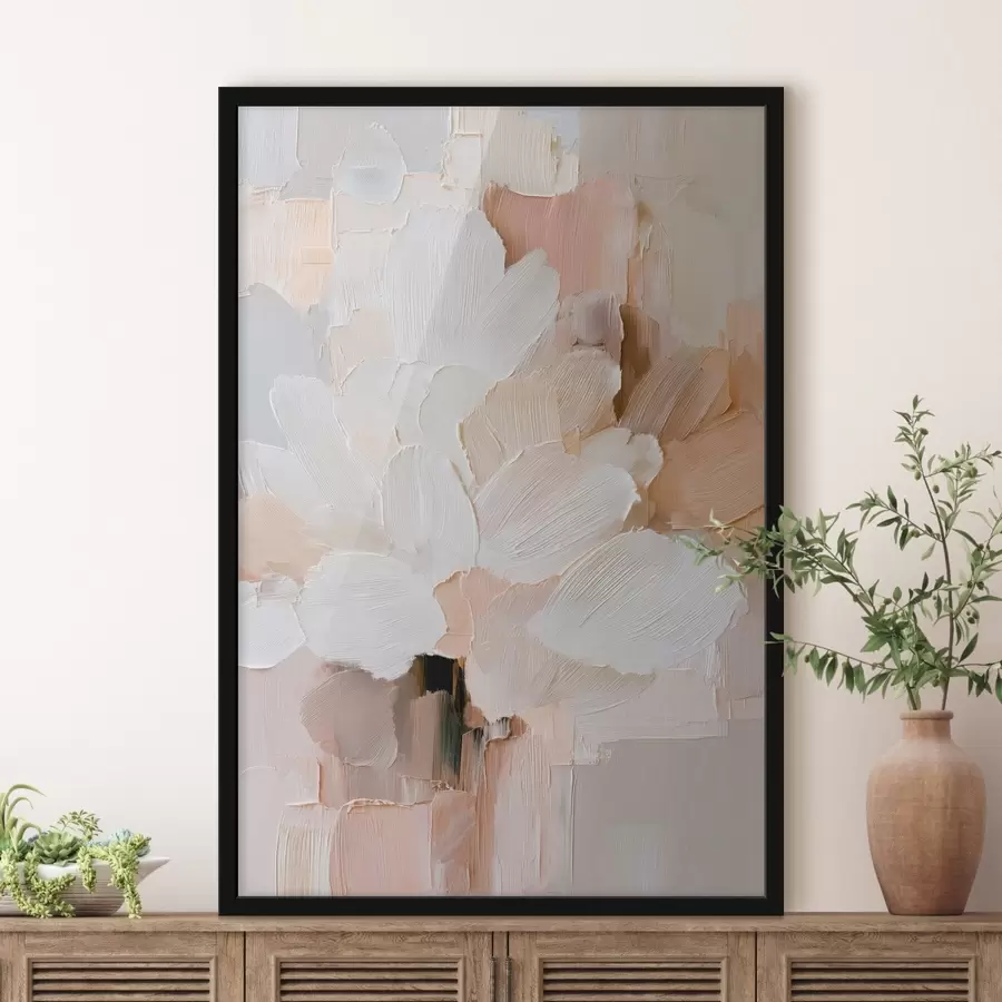 fototapet Ilustrație florală stilizată cu efect de tușe groase f48193