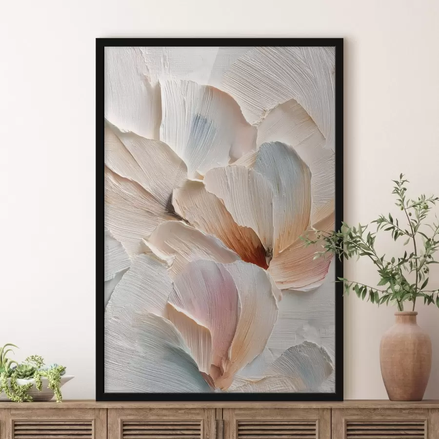 fototapet Compoziție stilizată cu efect de tușe groase pe un fundal deschis f48200