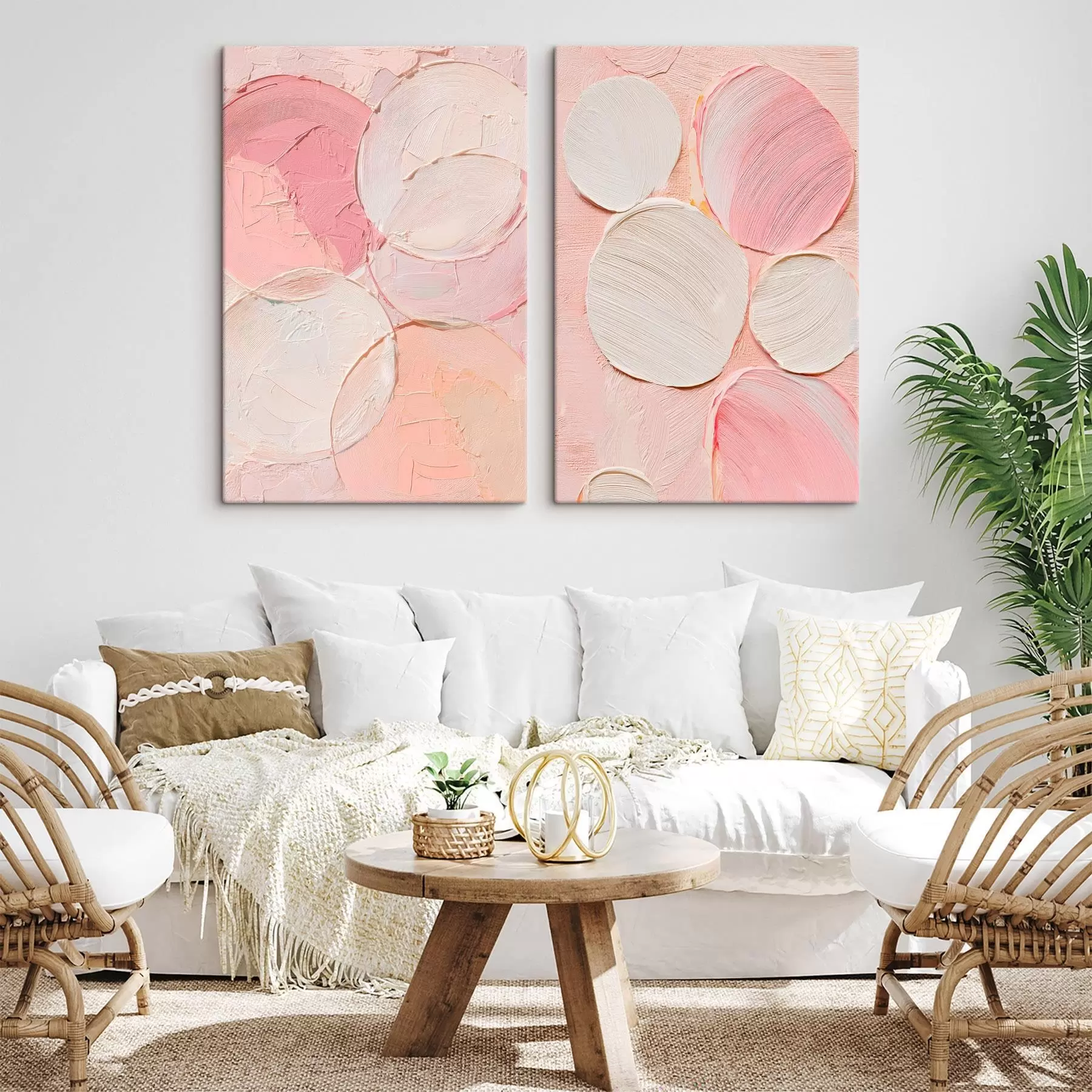 Tablouri Armonia formelor rotunde și a nuanțelor delicate în stilul artelor plastice m30141