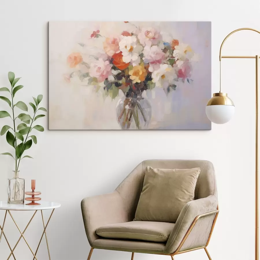 Tablouri Un buchet de flori imitație de pictură s48587