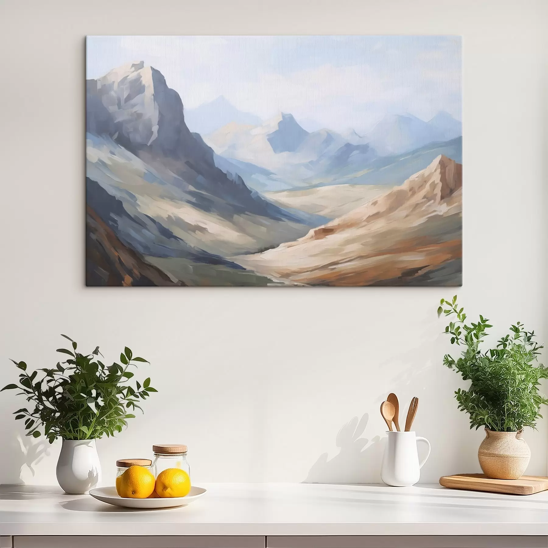 Tablouri Imitarea peisajului montan de pictură s48589