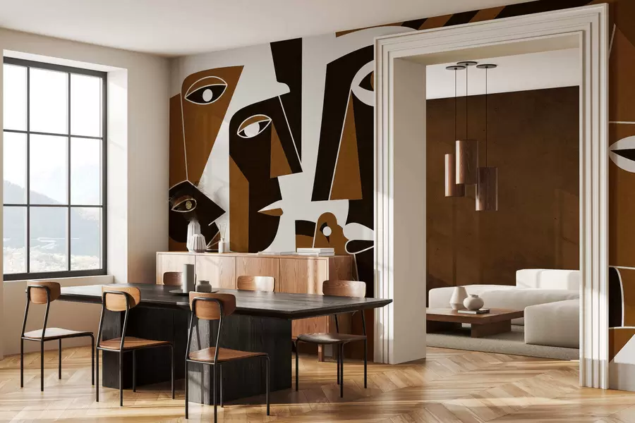 fototapet Fețe în stil african w05446