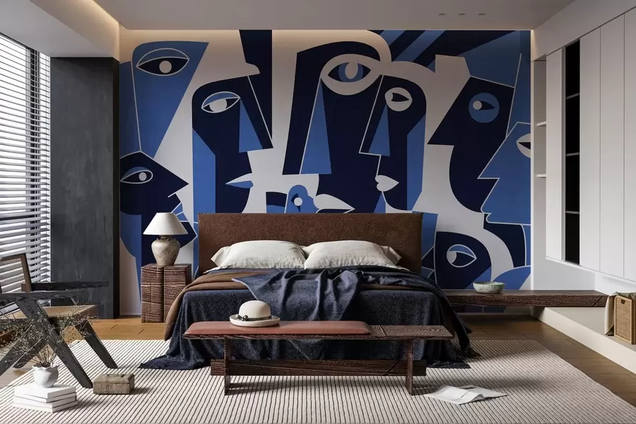 fototapet Fețe în stil african w05446v1