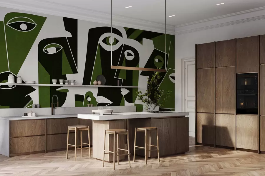 fototapet Fețe în stil african w05446v3