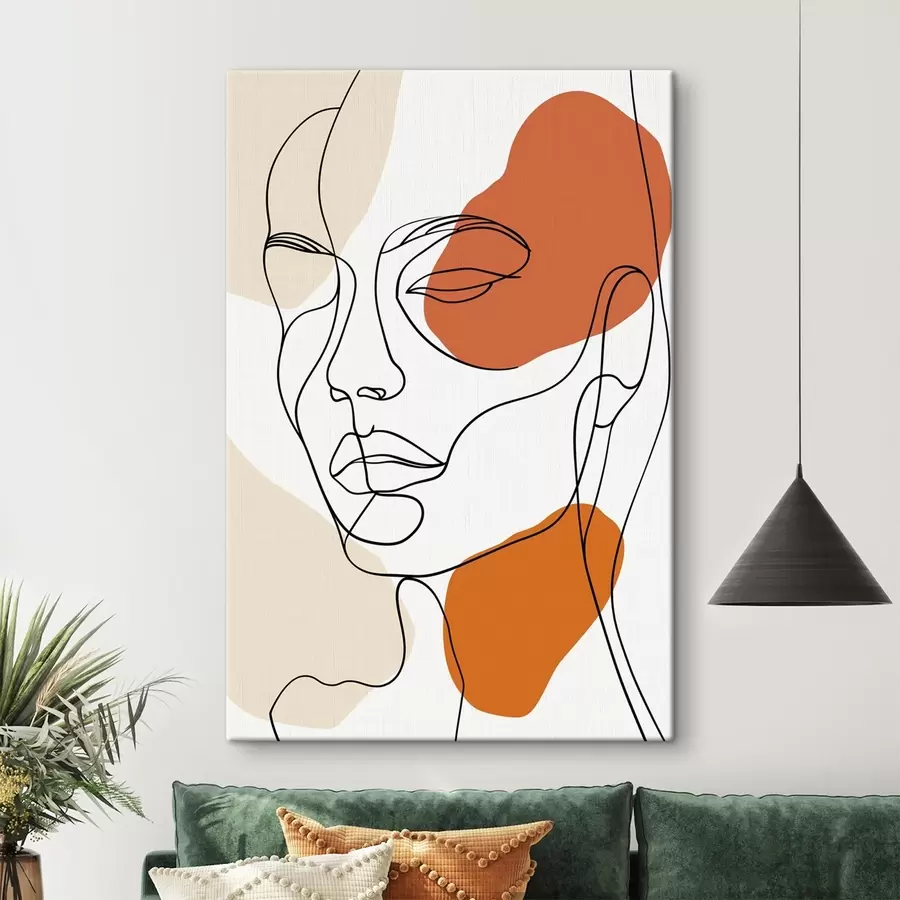 Tablouri Fețe abstracte, desen liniar s48569