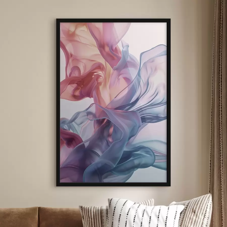 fototapet Abstracție luminoasă, valuri colorate, stil contemporan f48581