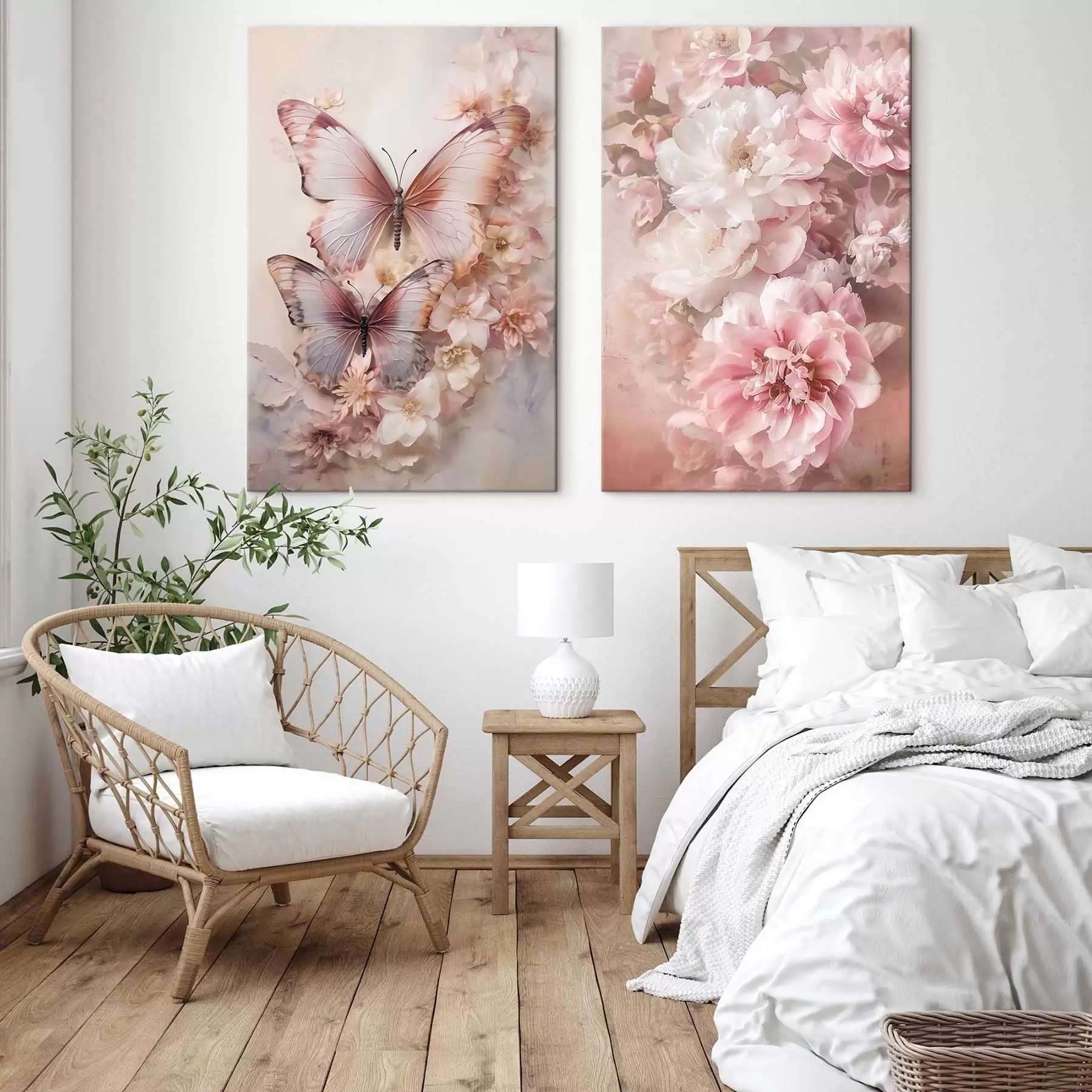 Tablouri Flori roz, stil romantic m30268