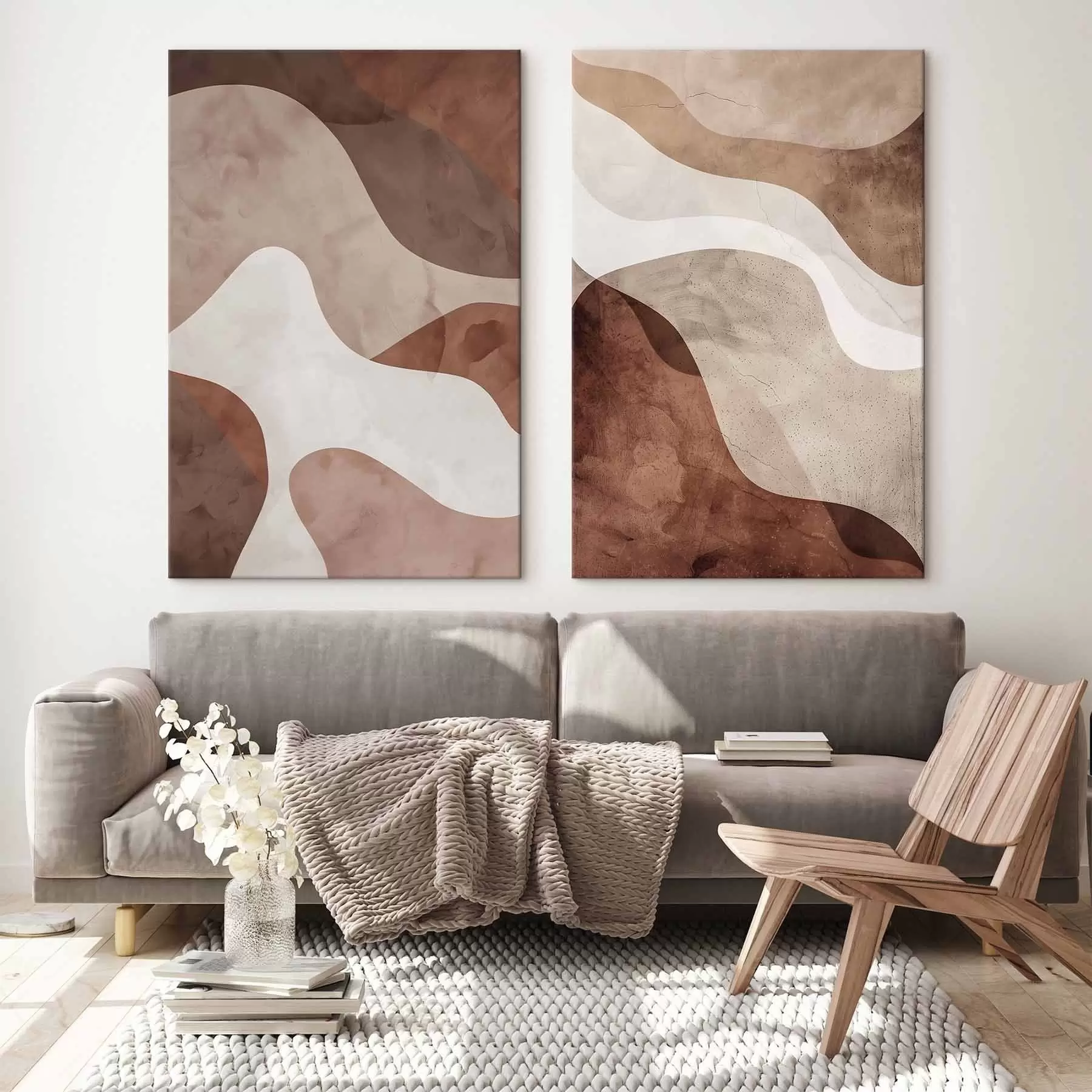 Tablouri Bej abstract, stil scandinav m30275