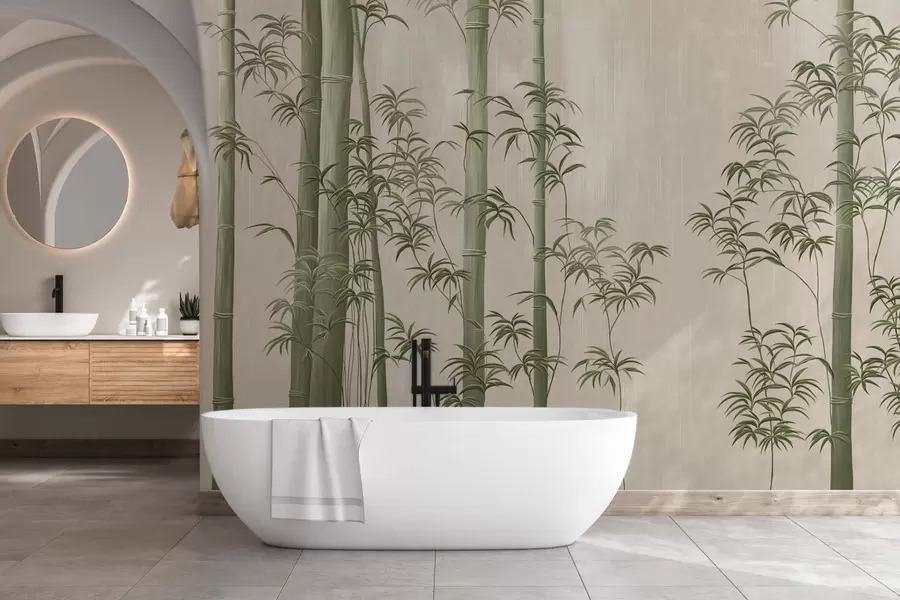 fototapet Bambus verde deschis  w05120v1