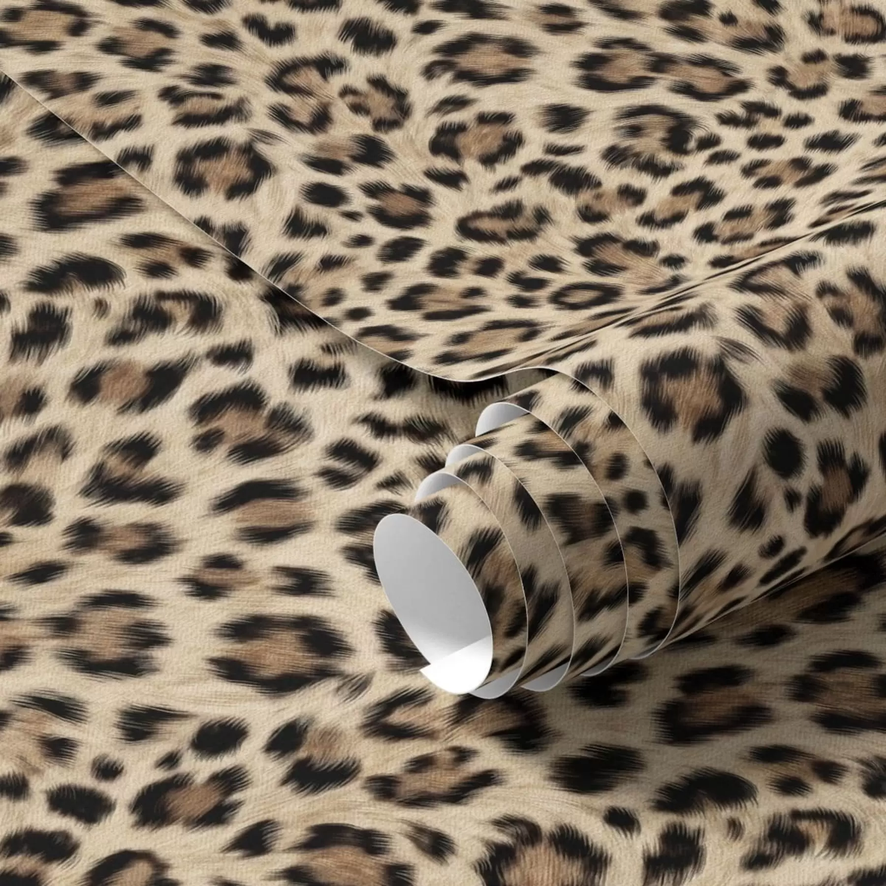 fototapet Model leopard cu pete pe fundal deschis a01151