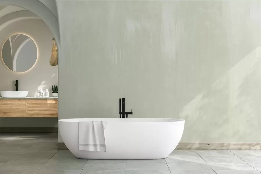 fototapet Fundal verde pal cu o textură verticală discretă w05121v3