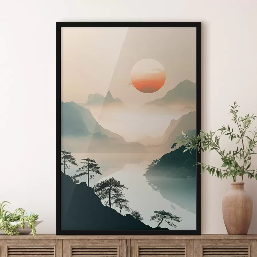 fototapet Ramuri de bambus, stil oriental f48632