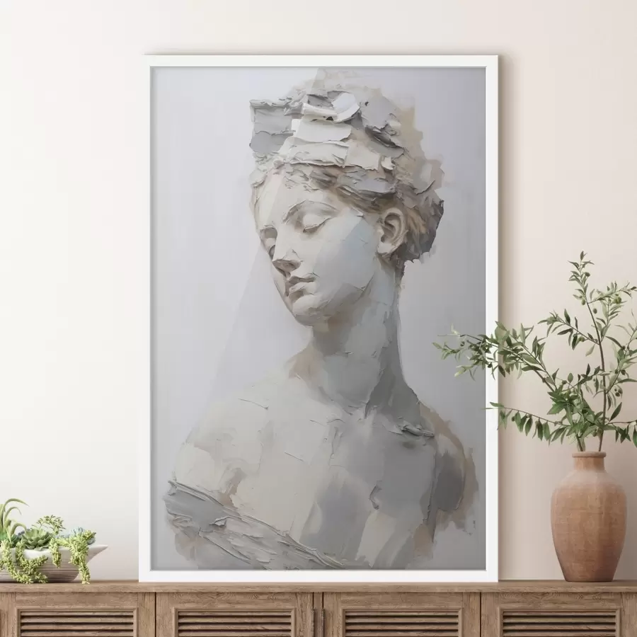 fototapet Bust antic al unei femei, imitație de pictură f48670