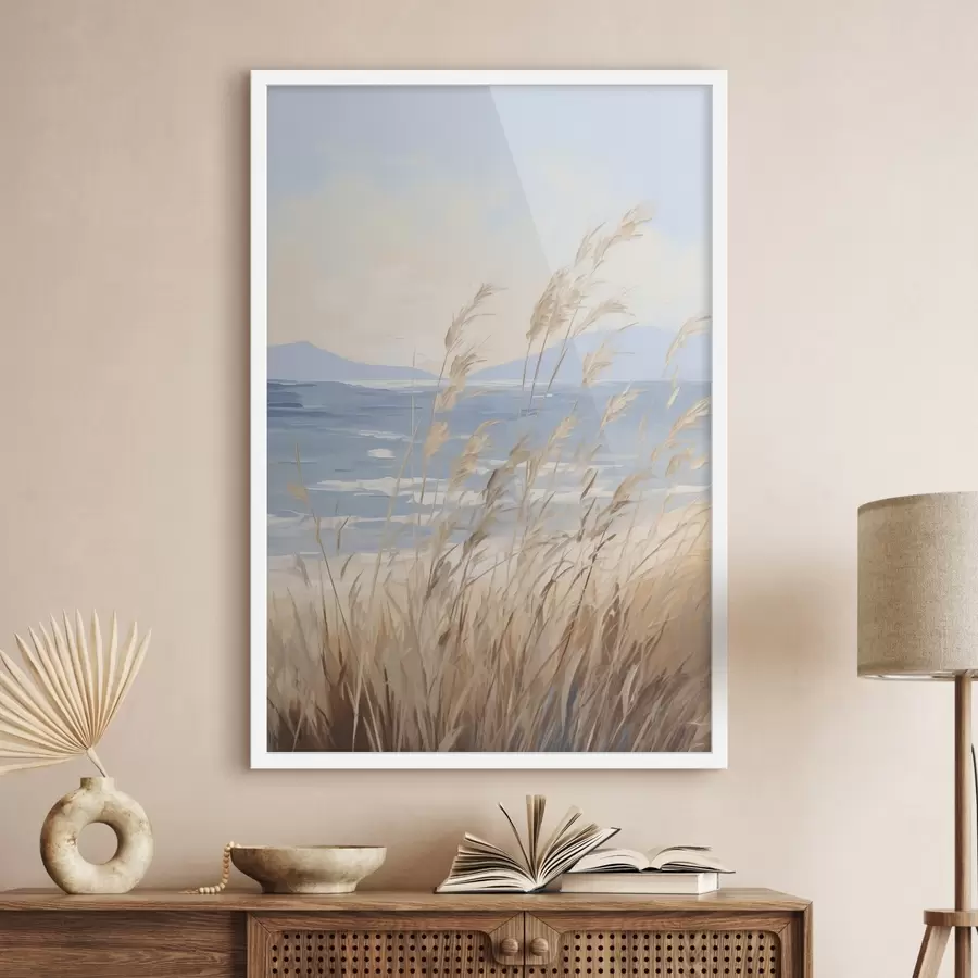 fototapet Pictură care imită peisajul de coastă f48679