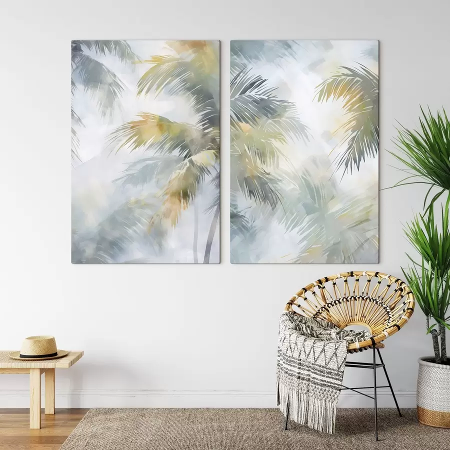 Tablouri Pictură abstractă care imită vegetația m30301