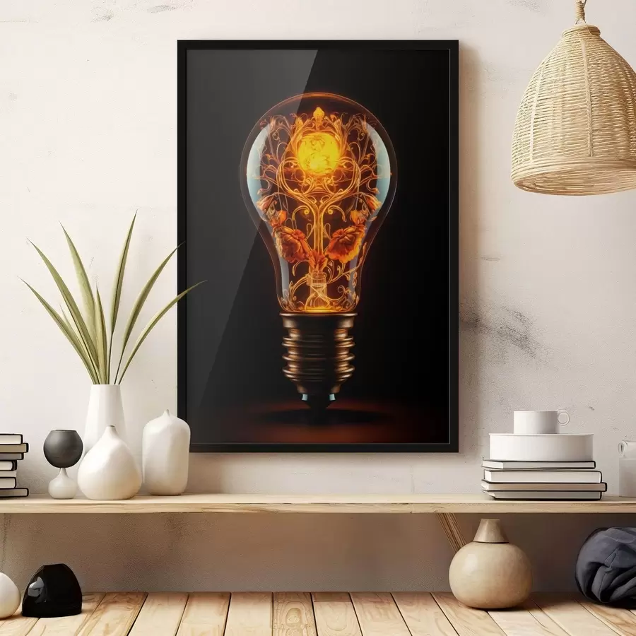 fototapet Bec luminos cu modele decorative în interior f48620