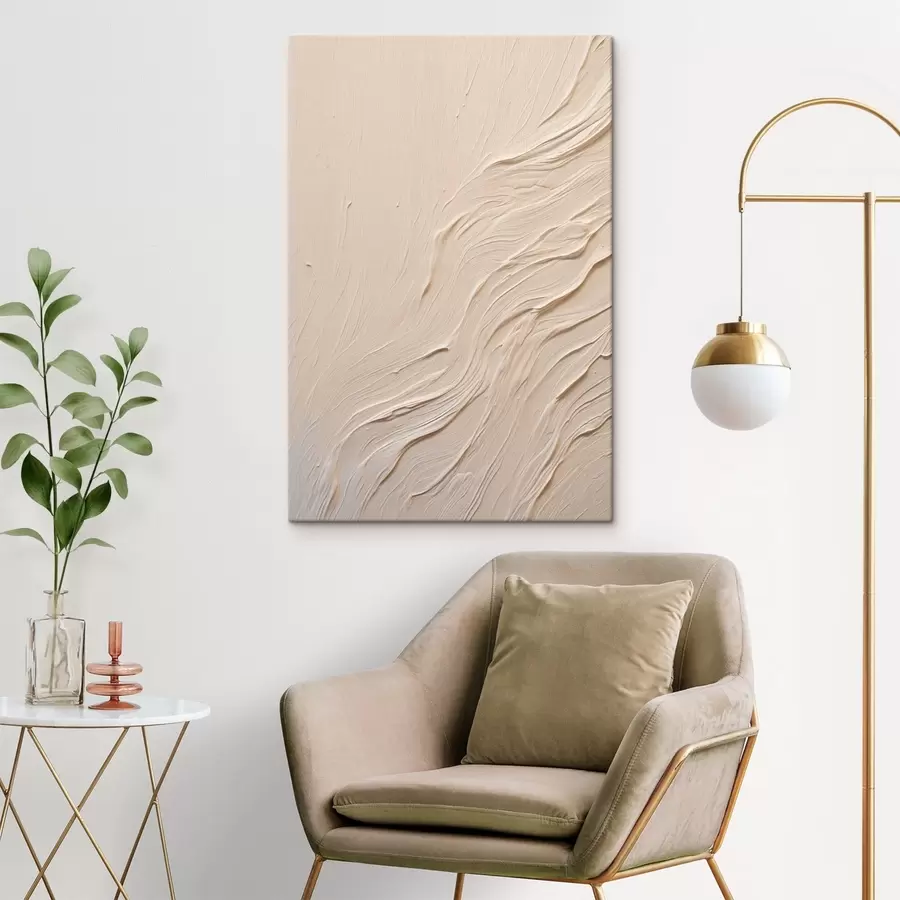 Tablouri Textură picturală abstractă cu linii ondulate și curgătoare s48624