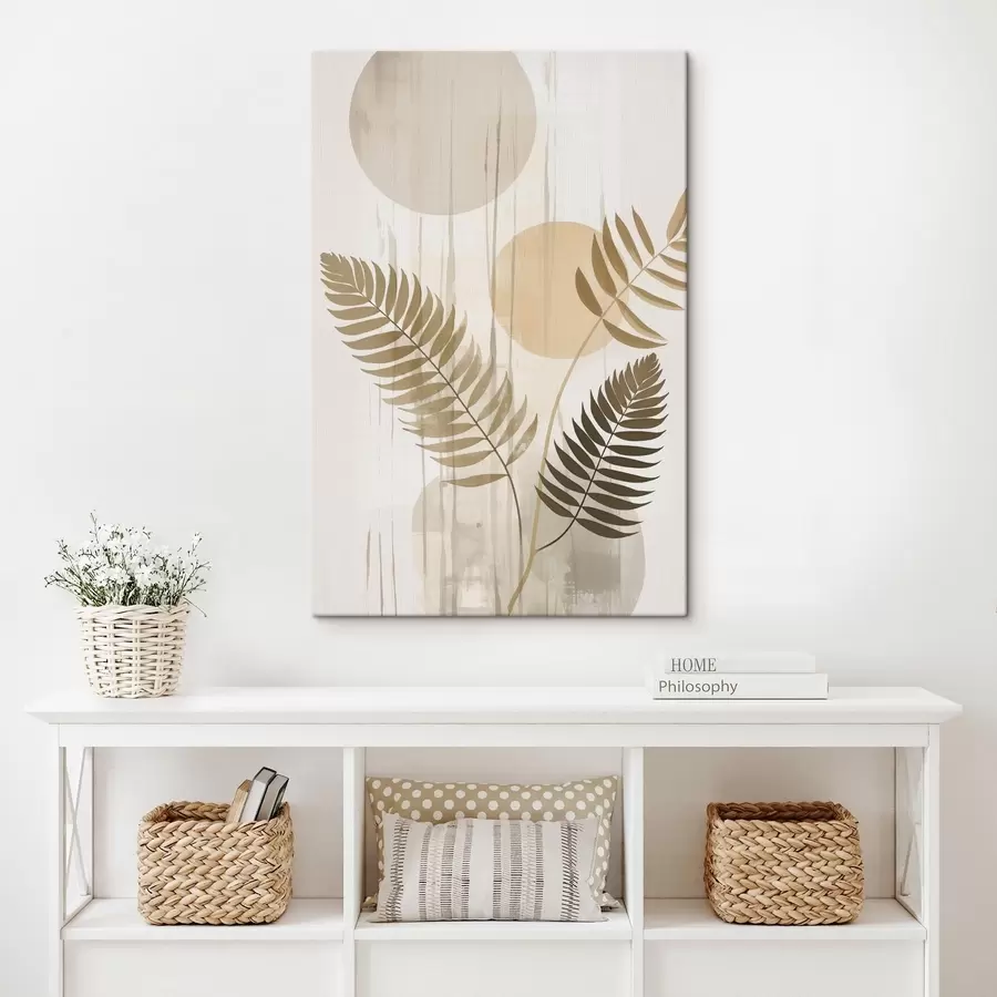 Tablouri O reprezentare abstractă cu ramuri și frunze s48662