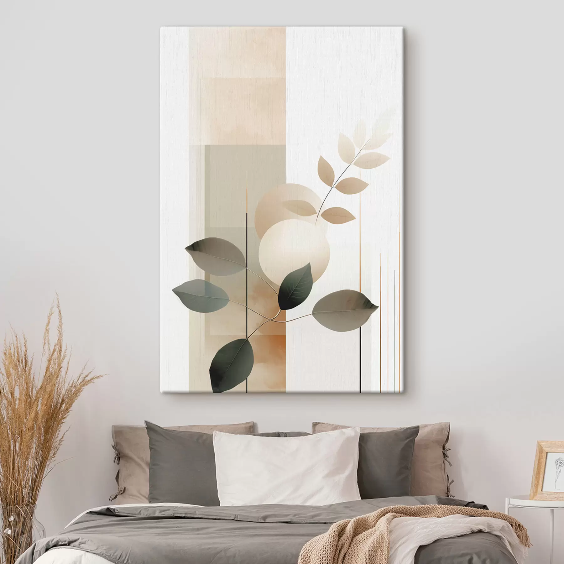 Tablouri Frunze botanice abstracte cu forme s48668