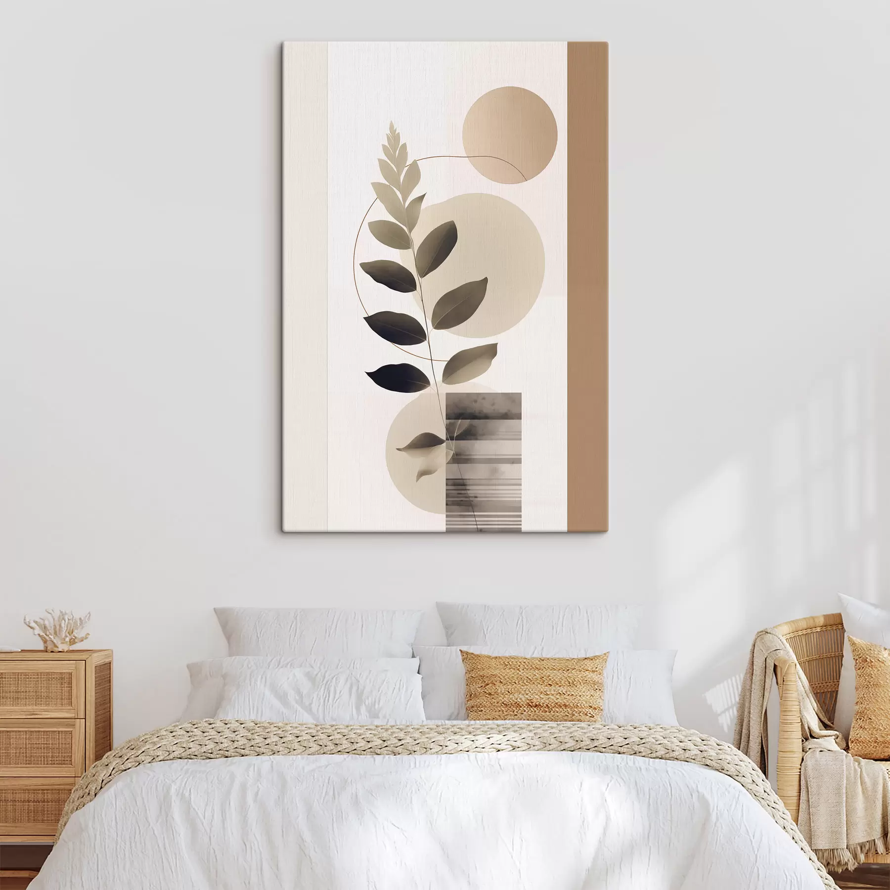 Tablouri Frunze botanice abstracte cu forme s48669