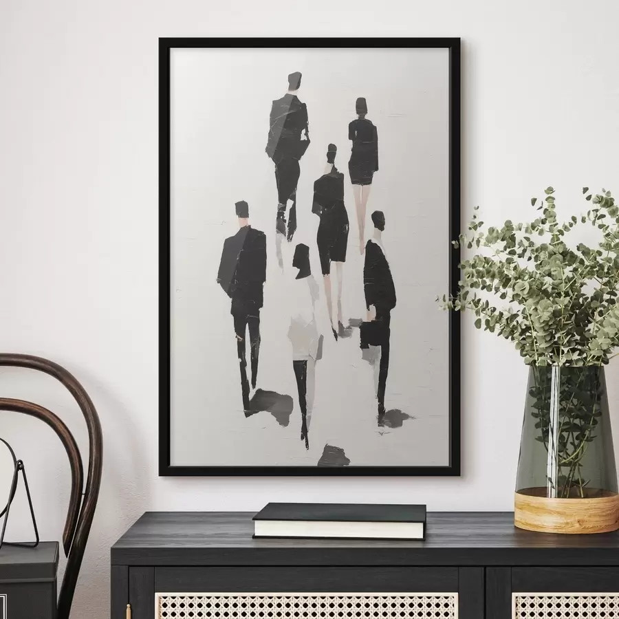 fototapet O compoziție abstractă cu siluete umane f48667