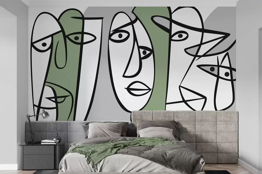 fototapet Fețe abstracte w05504v2