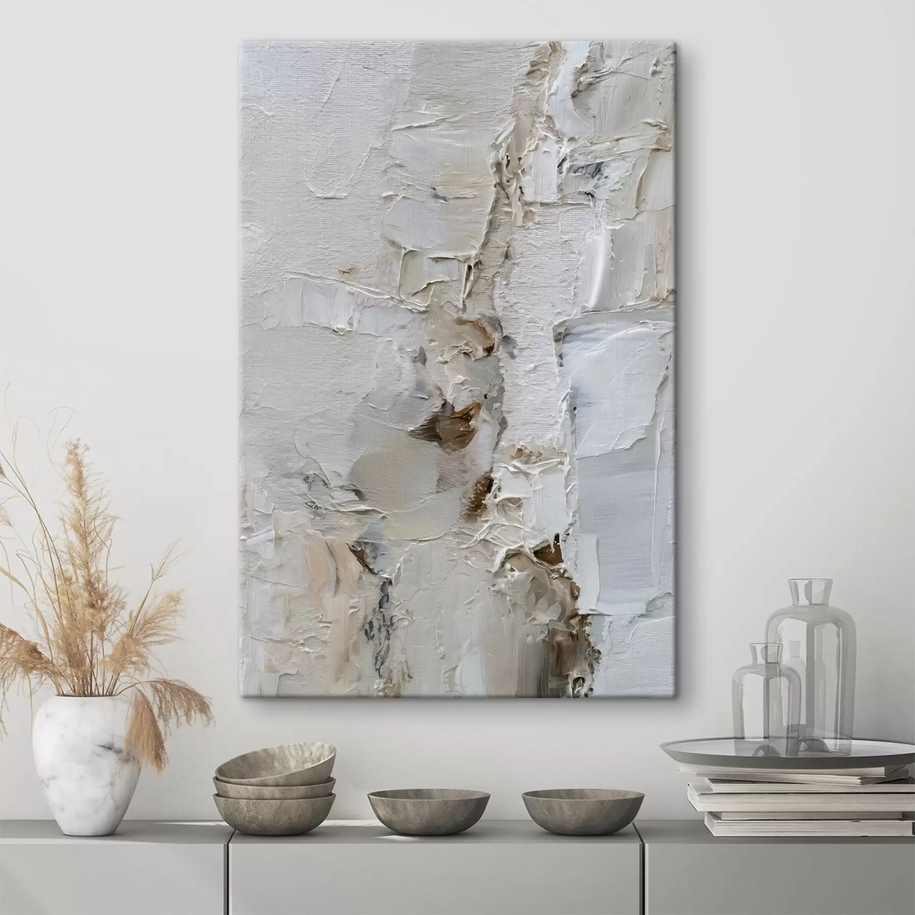 Tablouri tușe abstracte, ample, în nuanțe pastelate s48779