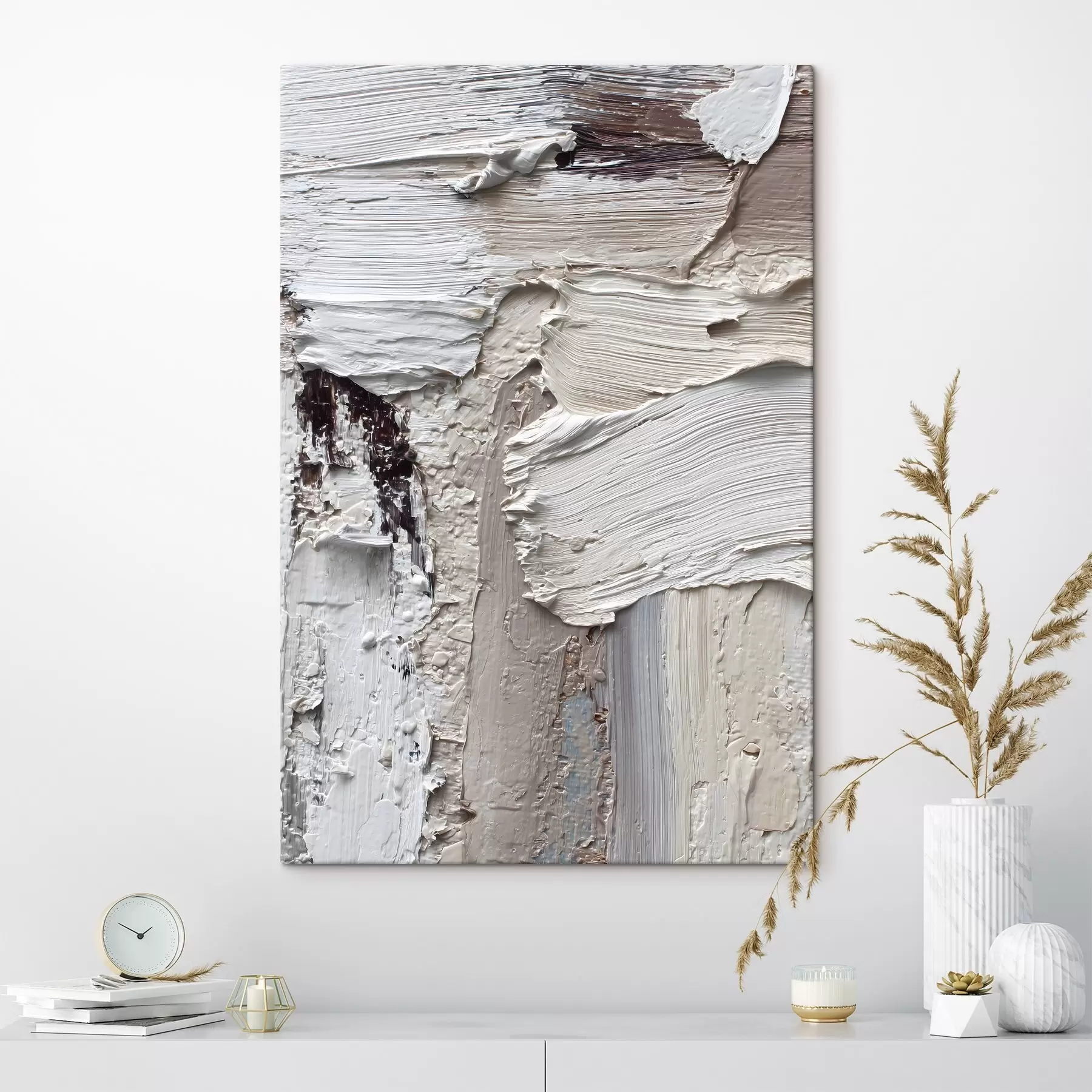 Tablouri tușe abstracte, ample, în nuanțe pastelate s48780