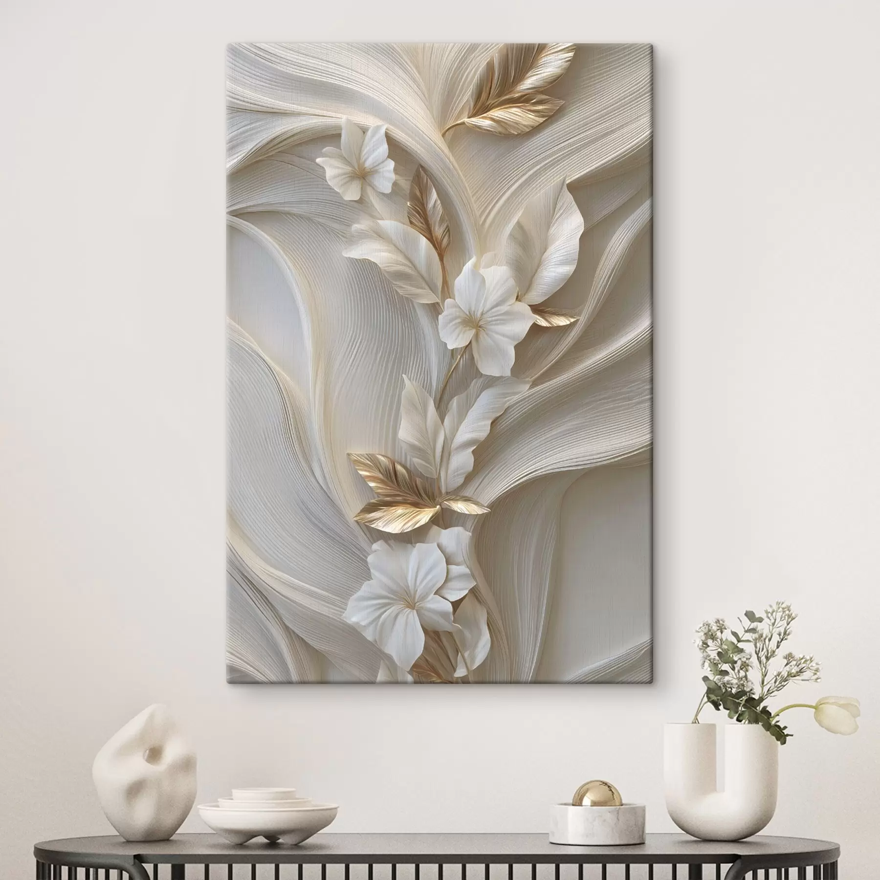 Tablouri o imitație superbă a frunzelor, texturilor și florilor tridimensionale s48787