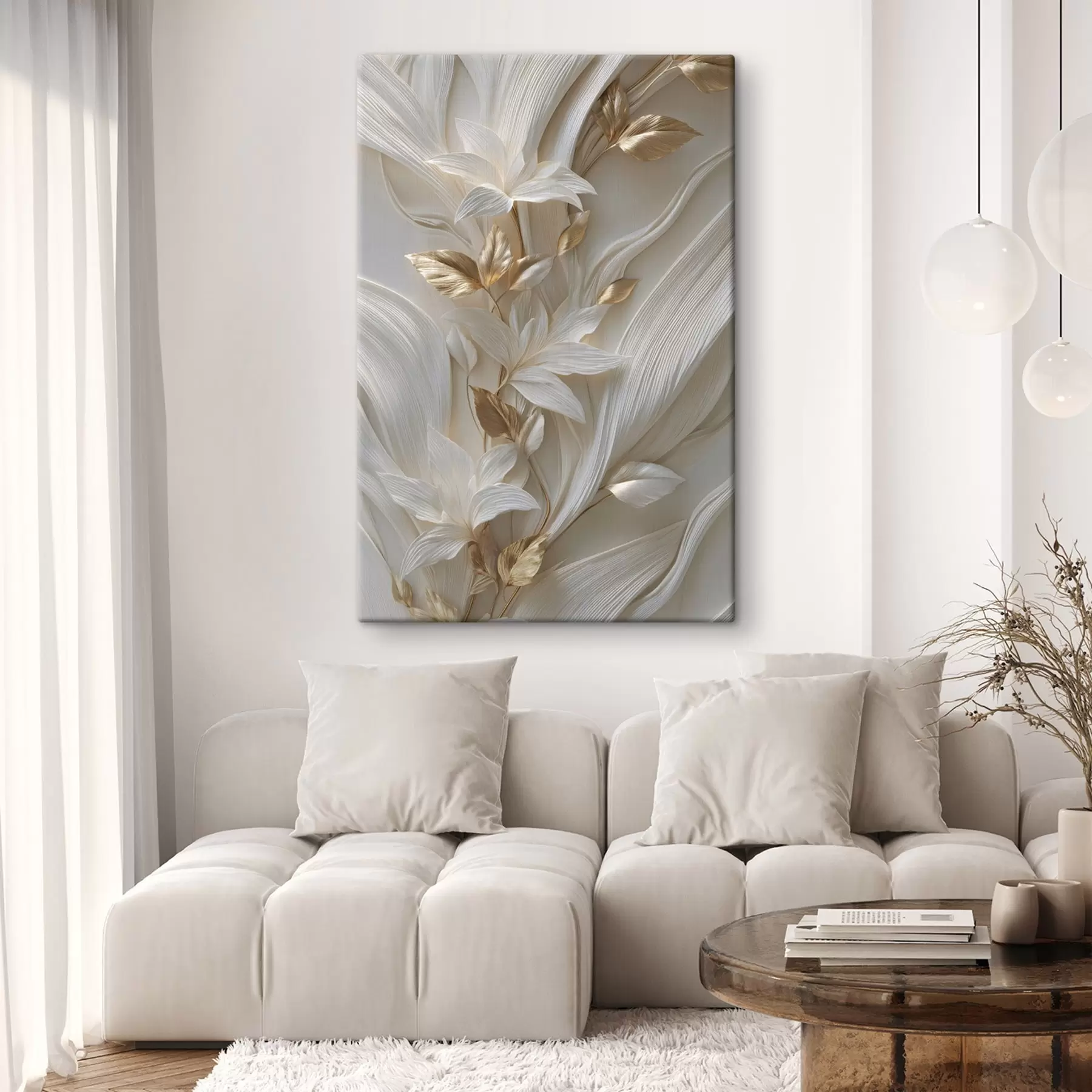 Tablouri o imitație superbă a frunzelor, texturilor și florilor tridimensionale s48788