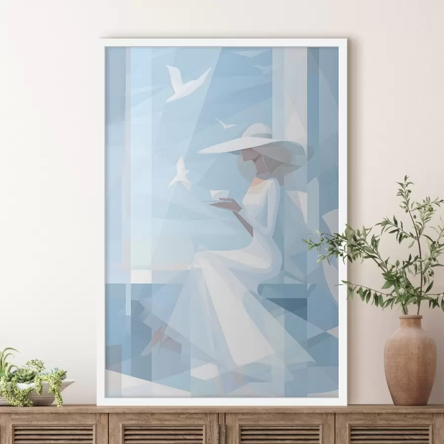 fototapet o cafea de dimineață la malul mării f48792