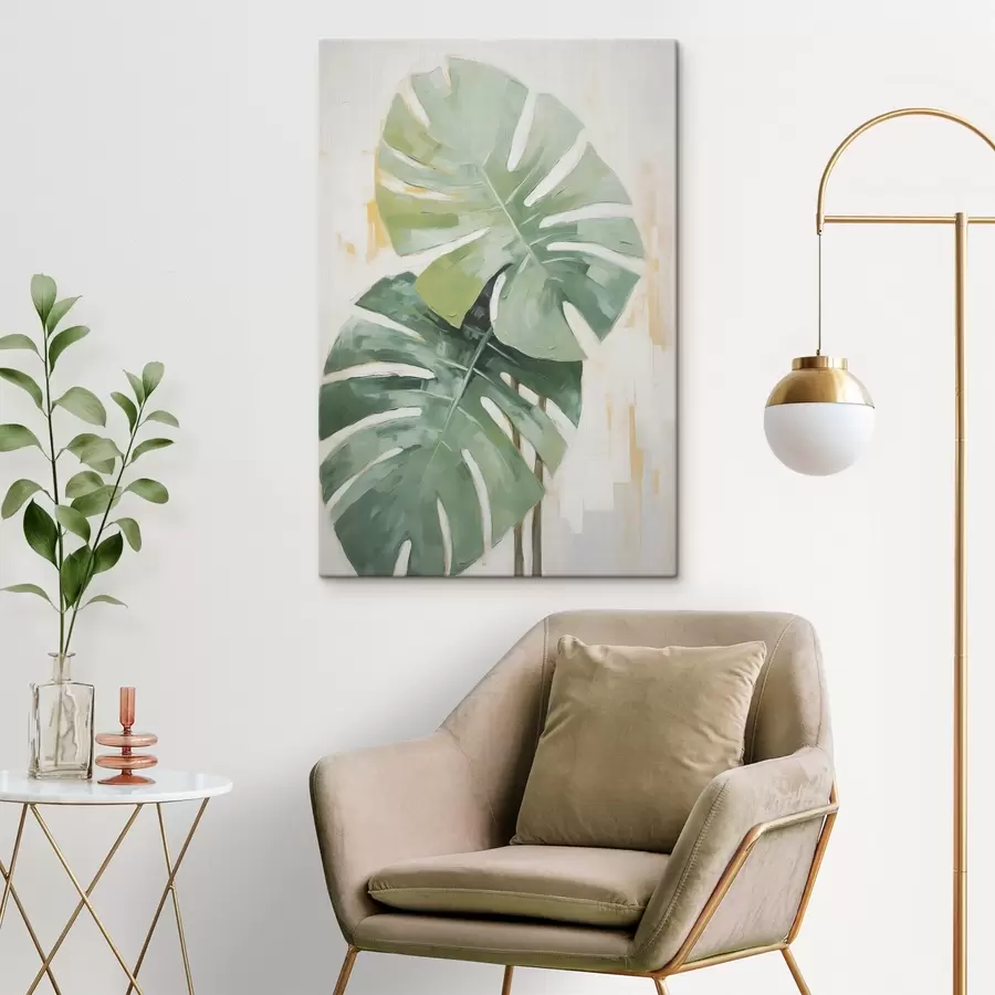 Tablouri Pictura imitație frunze tropicale s48763