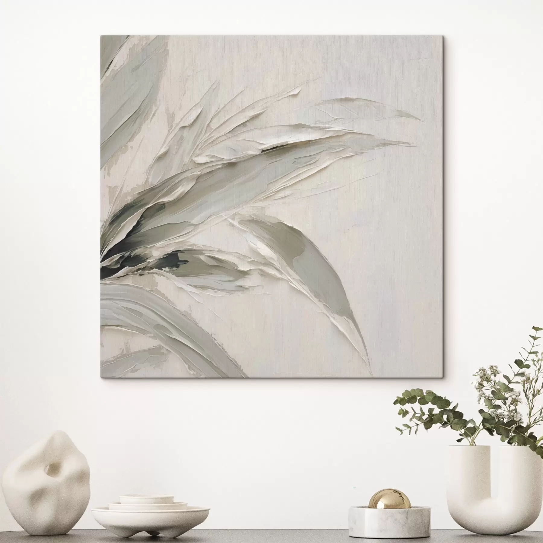 Tablouri Pictură abstractă cu motiv de frunziș s48772