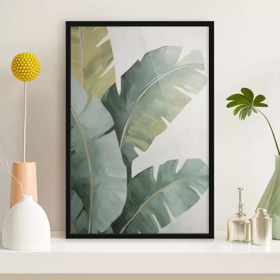 fototapet Pictură care imită frunzele f48764