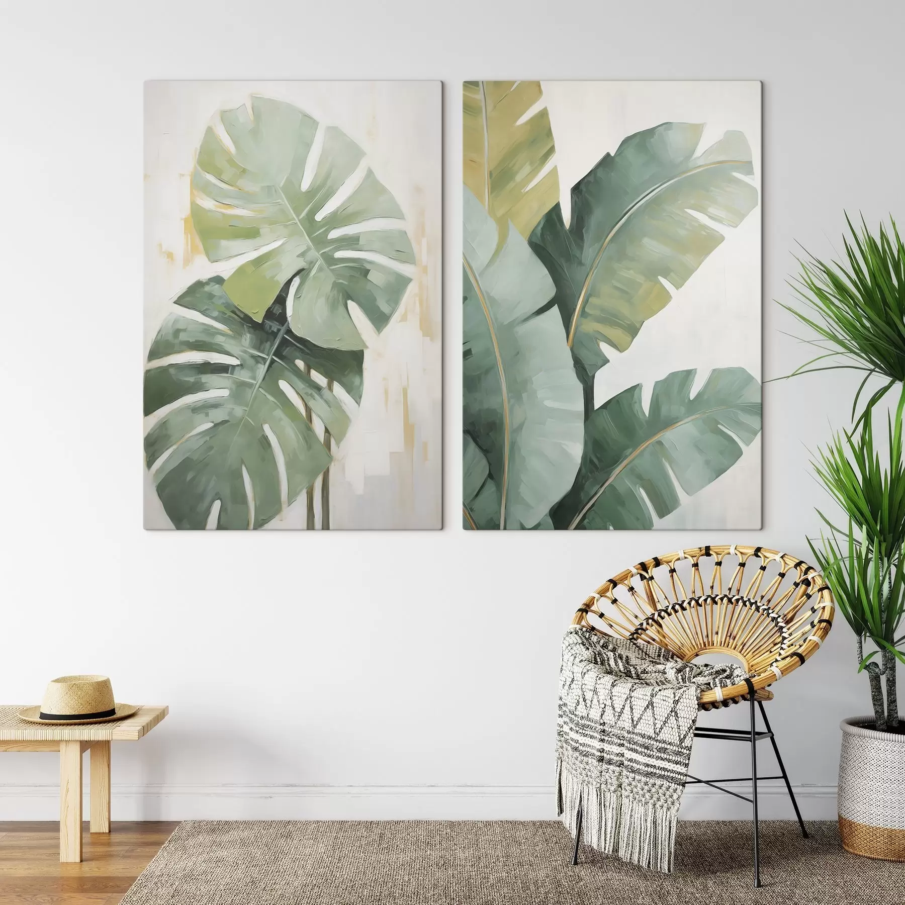 Tablouri Pictura imitație frunze tropicale m30338
