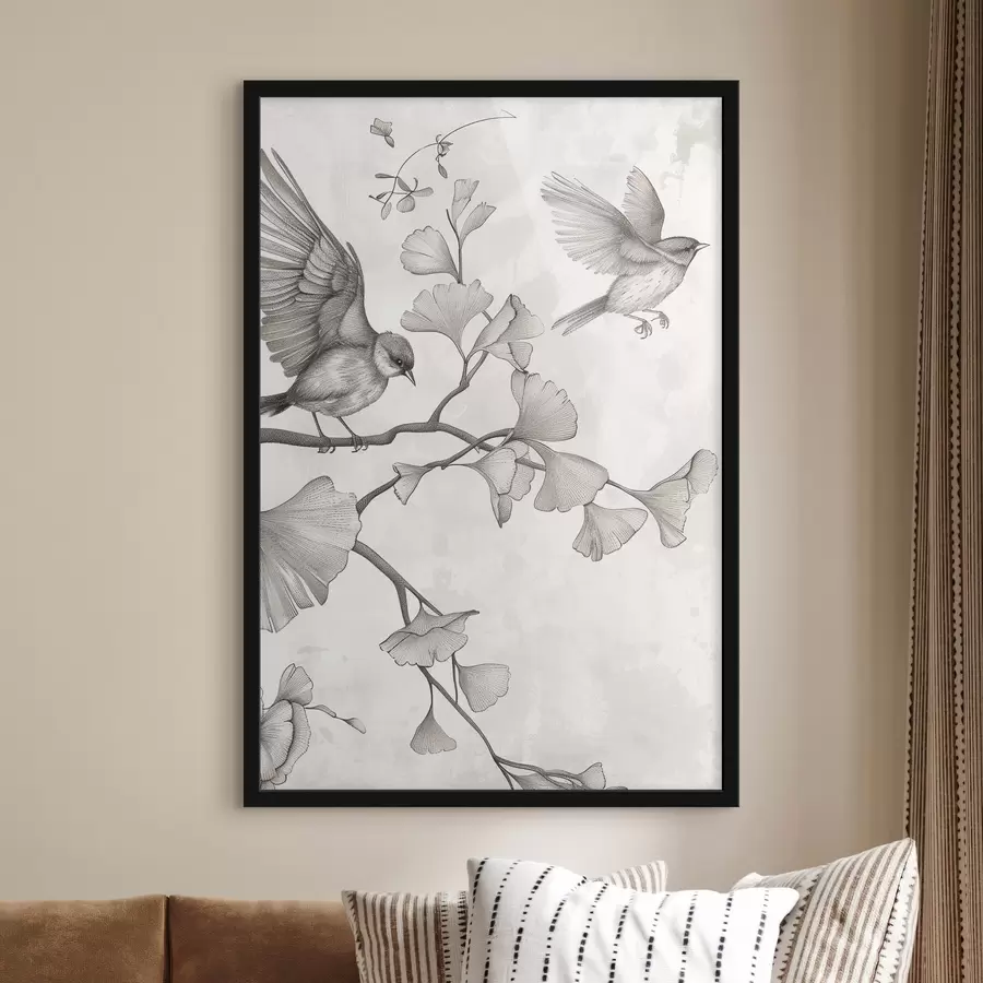 fototapet Păsări pe crengi f48906