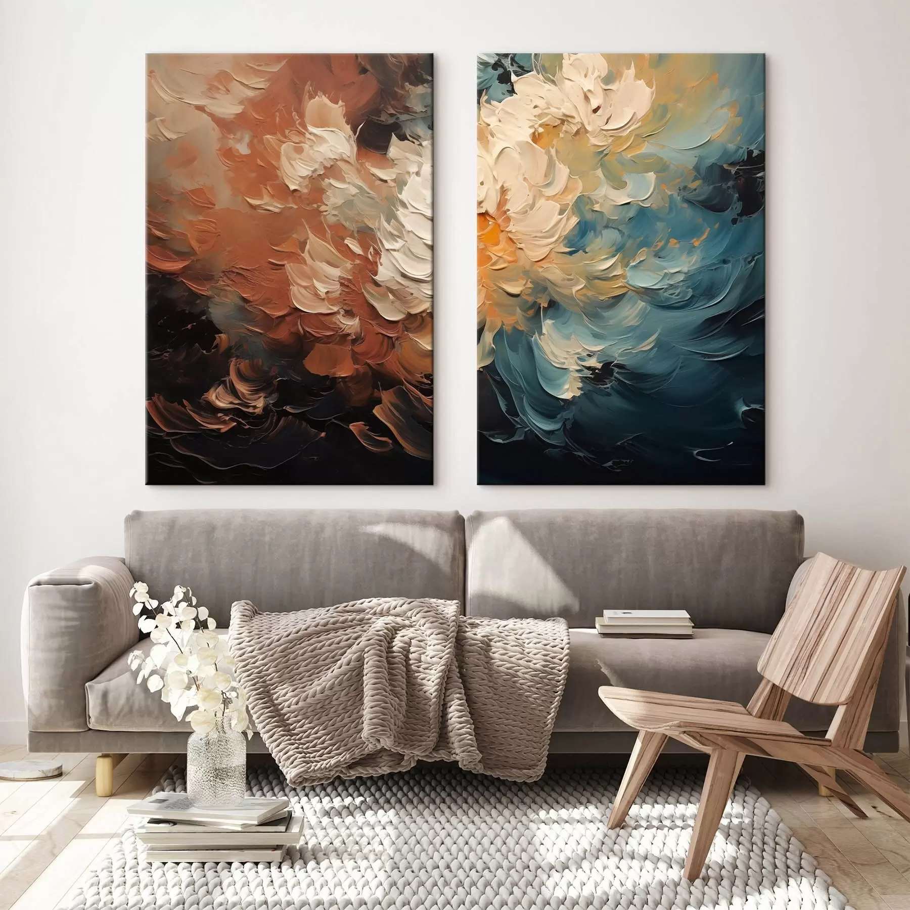 Tablouri Stropi abstracte, imitație de pictură în ulei m30382