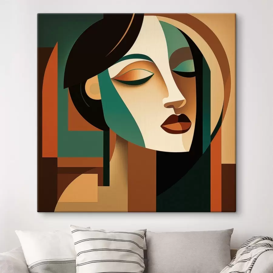 Tablouri Portret feminin în stil geometric s48953