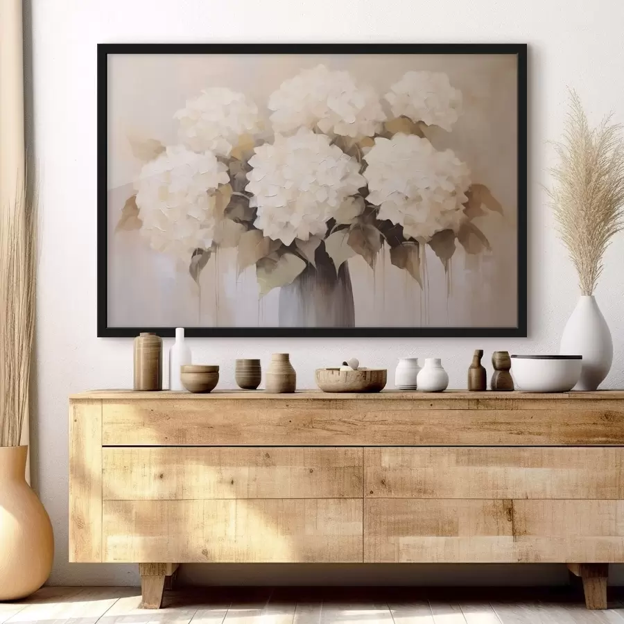 fototapet Hortensie în stil vintage f48945