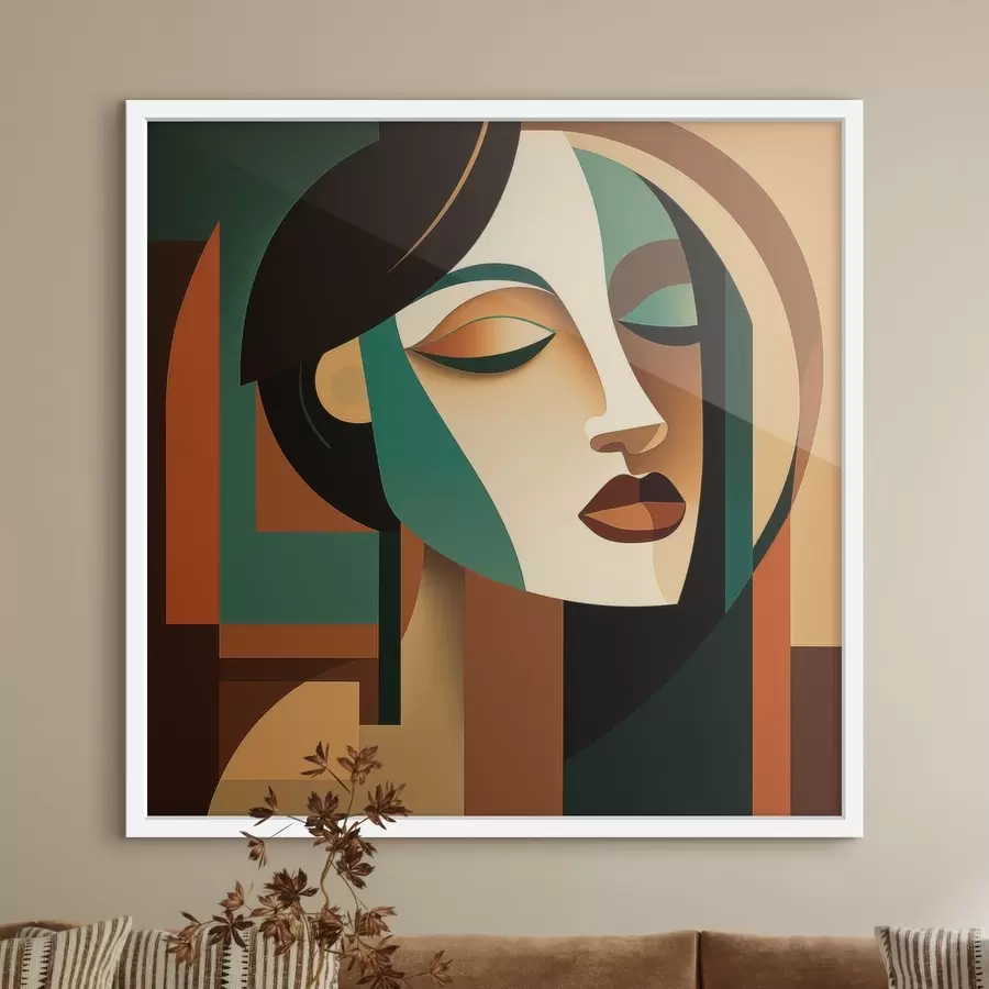 fototapet Portret feminin în stil geometric f48953